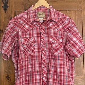Vintage Wranger pearl snap button up mens shirt
